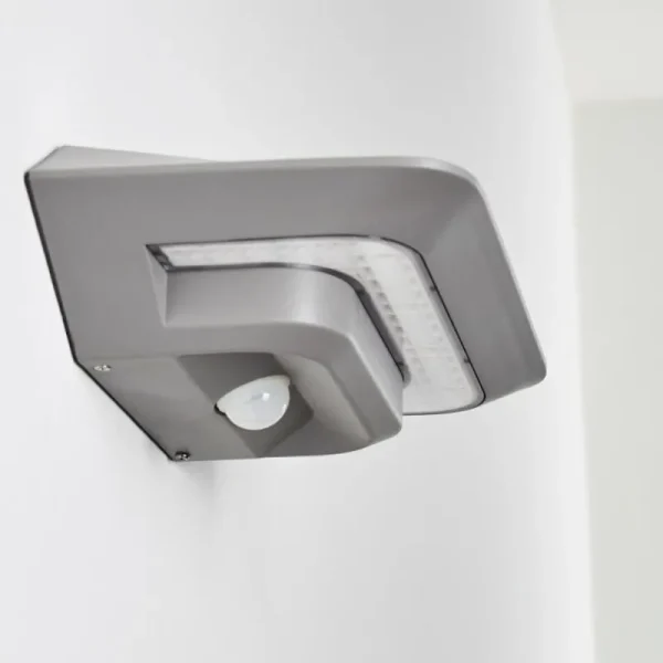 hofstein Lampe solaire Camden LED Gris, 1 lumière, Détecteur de mouvement* Lampes Modernes