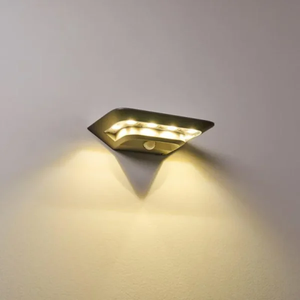 hofstein Lampe solaire Camden LED Gris, 1 lumière, Détecteur de mouvement* Lampes Modernes