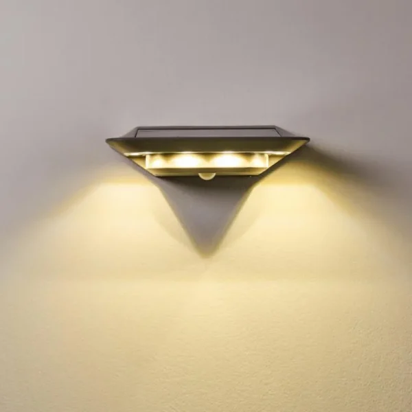 hofstein Lampe solaire Camden LED Gris, 1 lumière, Détecteur de mouvement* Lampes Modernes