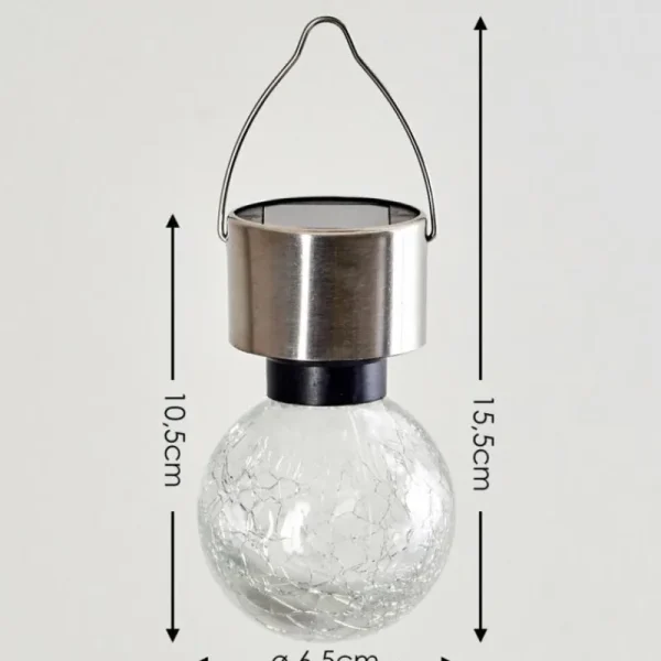 hofstein Lampe solaire Falco LED Acier inoxydable, 1 lumière, Changeur de couleurs* Lampes Modernes