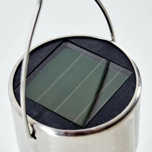 hofstein Lampe solaire Falco LED Acier inoxydable, 1 lumière, Changeur de couleurs* Lampes Modernes