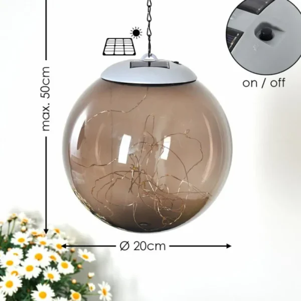 hofstein lampe solaire Horsens LED Blanc, 1 lumière* Lampes Modernes
