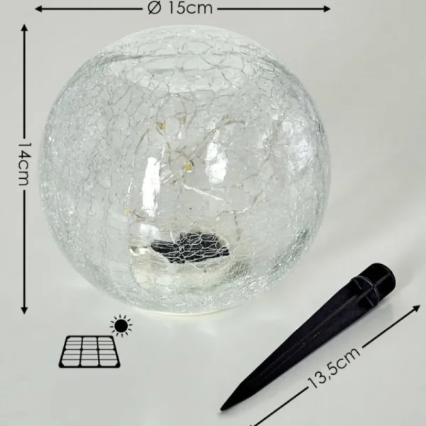 hofstein lampe solaire Jurmala LED Transparent, 1 lumière* Lampes Modernes