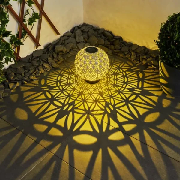 hofstein lampe solaire Leonard LED Noir, Blanc, 1 lumière* Lampes Modernes