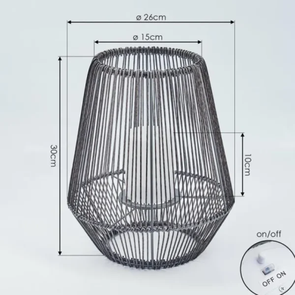 hofstein lampe solaire Mendola LED Gris, 1 lumière* Lampes Modernes