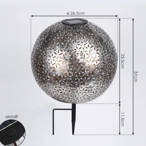 hofstein lampe solaire Samoao LED Cuivre, Noir, Argenté, 1 lumière* Lampes Modernes