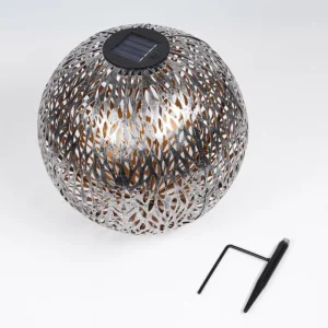 hofstein lampe solaire Samoao LED Cuivre, Noir, Argenté, 1 lumière* Lampes Modernes