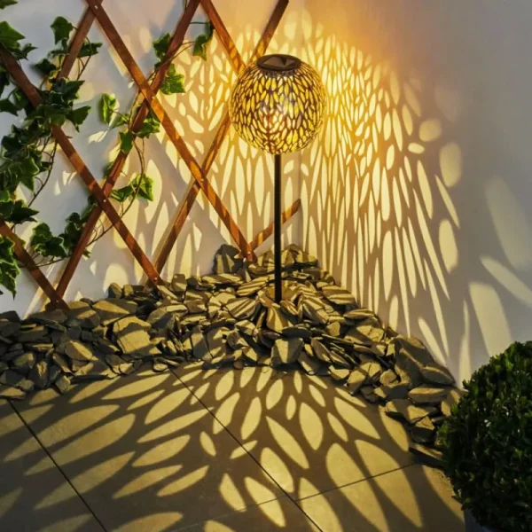 hofstein lampe solaire Samoao LED Cuivre, Noir, Argenté, 1 lumière* Lampes Modernes
