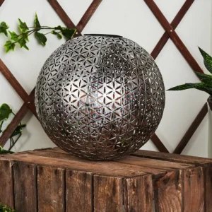 hofstein lampe solaire Samoao LED Cuivre, Noir, Argenté, 1 lumière* Lampes Modernes