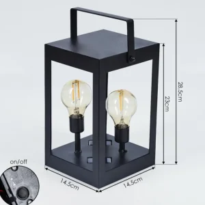 hofstein lampe solaire Sciolze LED Noir, Transparent, 2 lumières* Lampes Modernes