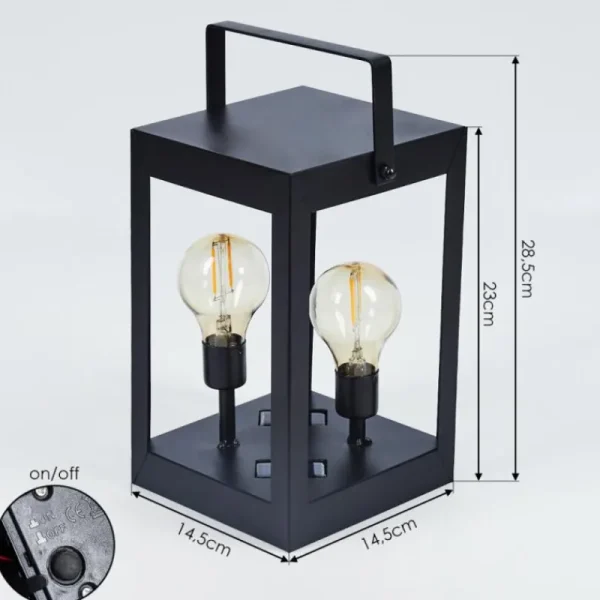 hofstein lampe solaire Sciolze LED Noir, Transparent, 2 lumières* Lampes Modernes