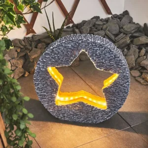 hofstein lampe solaire Siviri LED Bronze, Gris, 48 lumières* Lampes Modernes