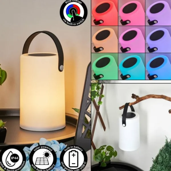 hofstein Lampe solaires Acebal LED Noir, Blanc, 1 lumière, Changeur de couleurs* Lampes Modernes