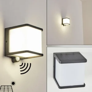 hofstein Lampe solaires Burseryd LED Anthracite, 1 lumière, Détecteur de mouvement* Lampes Modernes