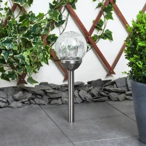 hofstein Lampe solaires Carbonia LED Nickel mat, 1 lumière* Lampes Modernes