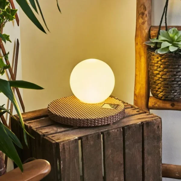 hofstein Lampe solaires Centrache LED Brun, 1 lumière* Lampes Modernes