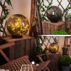 hofstein Lampe solaires Pollenca LED Noir, 50 lumières* Lampes Modernes