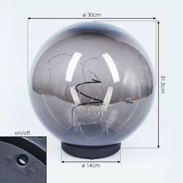 hofstein Lampe solaires Pollenca LED Noir, 50 lumières* Lampes Modernes