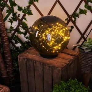 hofstein Lampe solaires Pollenca LED Noir, 50 lumières* Lampes Modernes