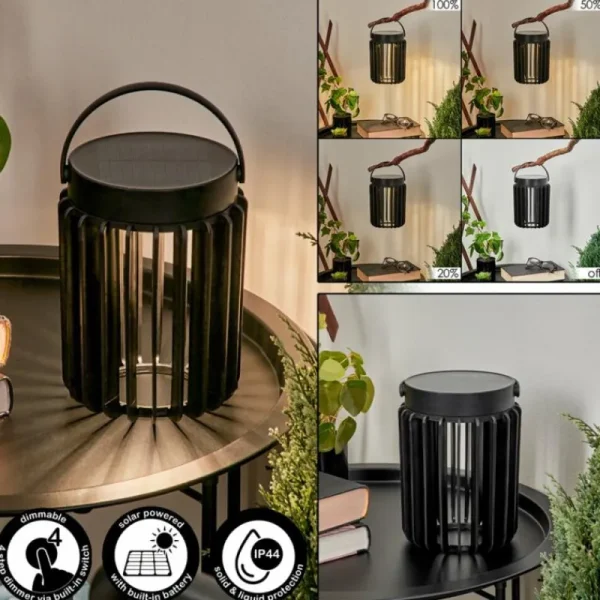 hofstein Lampe solaires Rossina LED Noir, 1 lumière* Lampes Modernes