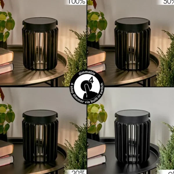 hofstein Lampe solaires Rossina LED Noir, 1 lumière* Lampes Modernes