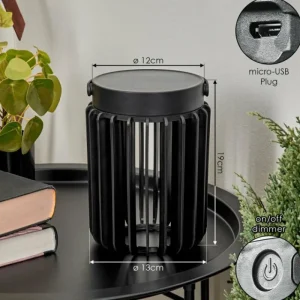 hofstein Lampe solaires Rossina LED Noir, 1 lumière* Lampes Modernes