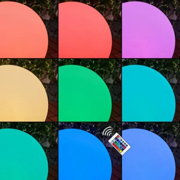 hofstein Lampe solaires Ykullen LED Noir, 1 lumière, Télécommandes, Changeur de couleurs* Lampes Modernes