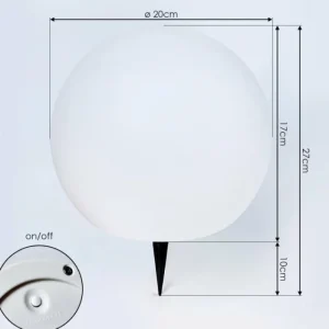 hofstein Lampe solaires Ykullen LED Noir, 1 lumière, Télécommandes, Changeur de couleurs* Lampes Modernes