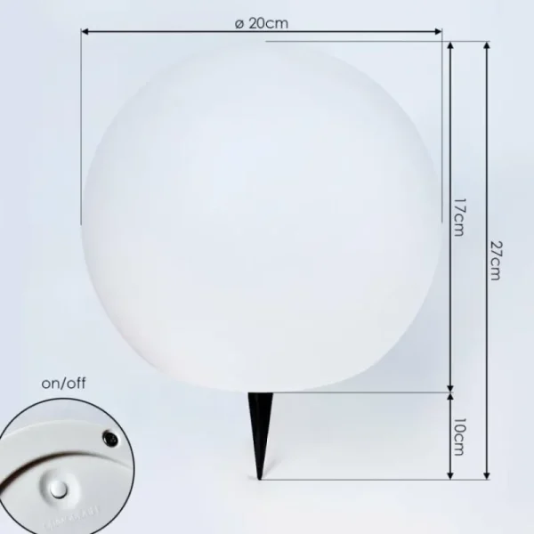 hofstein Lampe solaires Ykullen LED Noir, 1 lumière, Télécommandes, Changeur de couleurs* Lampes Modernes