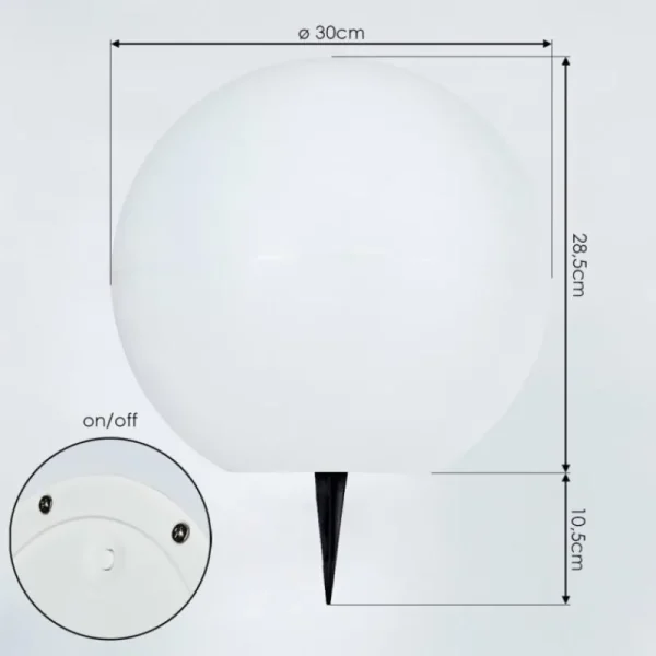 hofstein Lampe solaires Ykullen LED Noir, 1 lumière, Télécommandes, Changeur de couleurs* Lampes Modernes