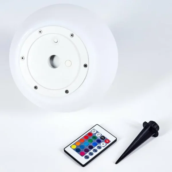 hofstein Lampe solaires Ykullen LED Noir, 1 lumière, Télécommandes, Changeur de couleurs* Lampes Modernes