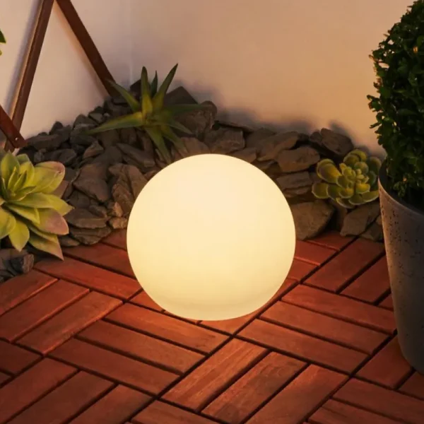 hofstein Lampe solaires Ykullen LED Noir, 1 lumière, Télécommandes, Changeur de couleurs* Lampes Modernes
