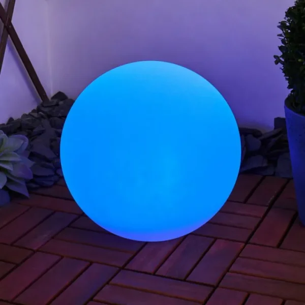 hofstein Lampe solaires Ykullen LED Noir, 1 lumière, Télécommandes, Changeur de couleurs* Lampes Modernes