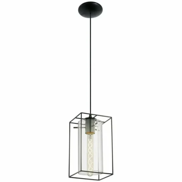 Luminaires Eglo Lampe suspendue Eglo LONCINO Noir, 1 lumière* Lampes En Verre