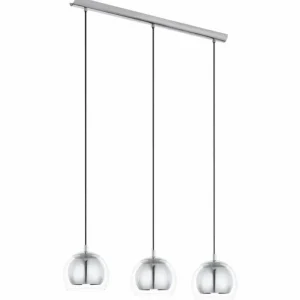 Luminaires Eglo Lampe suspendue Eglo ROCAMAR Chrome, 3 lumières* Lampes En Verre