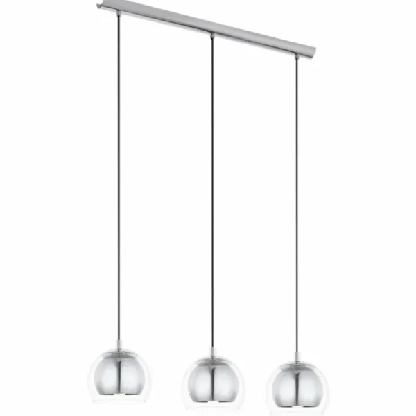 Luminaires Eglo Lampe suspendue Eglo ROCAMAR Chrome, 3 lumières* Lampes En Verre