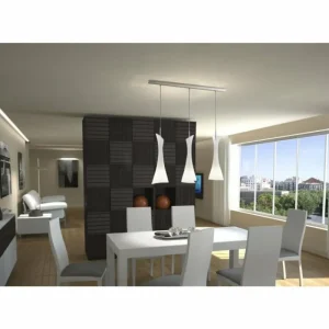 Luminaires Mantra Lampe suspendue Mantra Zack Chrome, 3 lumières* Lampes En Verre