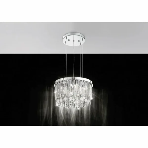 Luminaires Eglo Lampe suspension Eglo CALAONDA Chrome, 7 lumières* Lampes En Verre