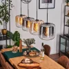 hofstein Lauden Suspension Ambre, Clair, Fumé, 4 lumières* Lampes Modernes