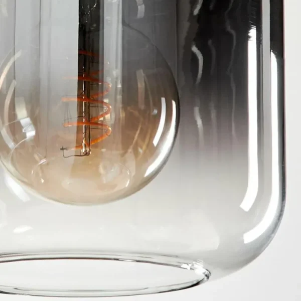 hofstein Lauden Suspension Ambre, Clair, Fumé, 5 lumières* Lampes Modernes