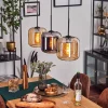 hofstein Lauden Suspension Noir, 3 lumières* Lampes En Verre