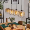 hofstein Lauden Suspension Noir, 4 lumières* Lampes En Verre