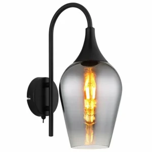 Luminaires Globo Lighting Lavus Applique murale Noir, 1 lumière* Lampes En Verre