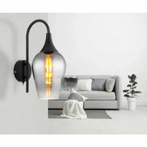 Luminaires Globo Lighting Lavus Applique murale Noir, 1 lumière* Lampes En Verre