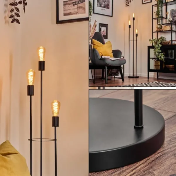 hofstein Limmingen Lampadaire Noir, 3 lumières* Lampes Modernes