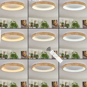 hofstein Lockeby Plafonnier LED Écru, Blanc, 1 lumière, Télécommandes* Lampes Modernes