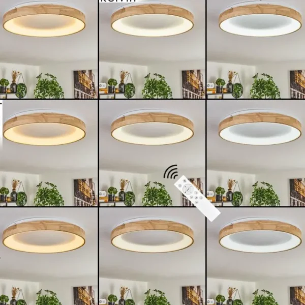 hofstein Lockeby Plafonnier LED Écru, Blanc, 1 lumière, Télécommandes* Lampes Modernes