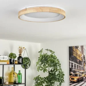 hofstein Lockeby Plafonnier LED Écru, Blanc, 1 lumière, Télécommandes* Lampes Modernes