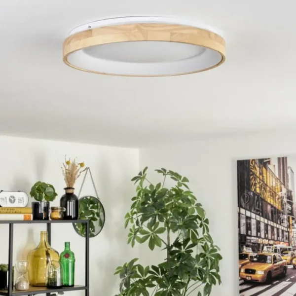 hofstein Lockeby Plafonnier LED Écru, Blanc, 1 lumière, Télécommandes* Lampes Modernes