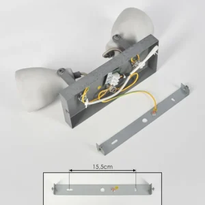 hofstein Lomma Plafonnier Acier brossé, 2 lumières* Lampes Modernes